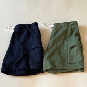 Jumping Beans Navy and Green Kids Cargo Shorts - 4T